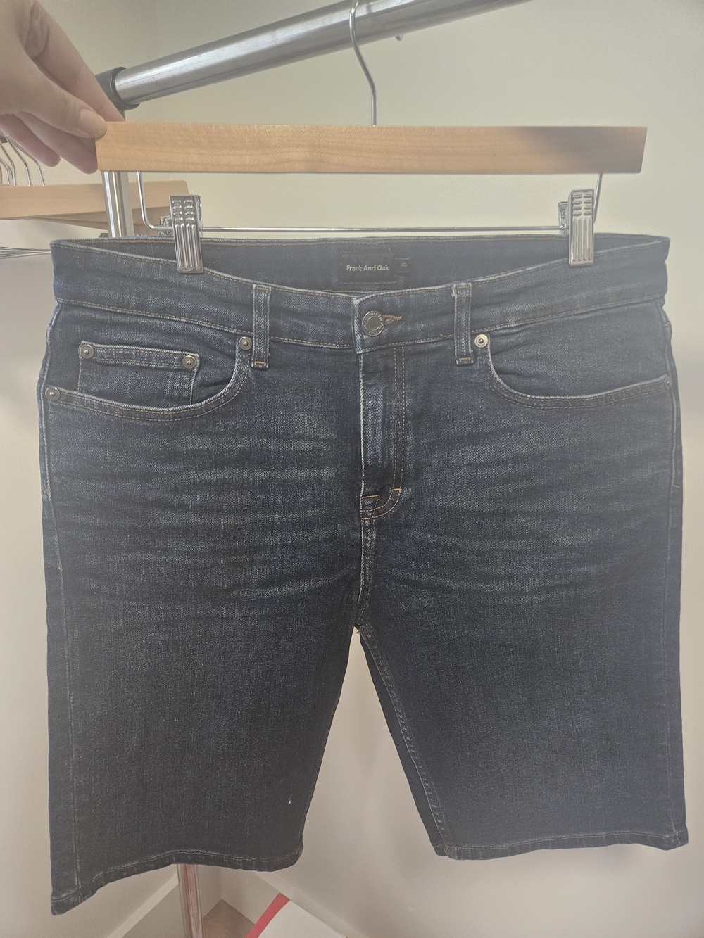 Men's Frank & Oak Dark Blue Denim Shorts